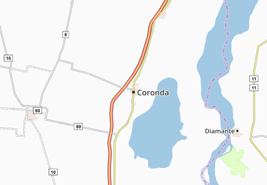 Karte Stadtplan Coronda