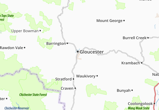 Karte Stadtplan Gloucester