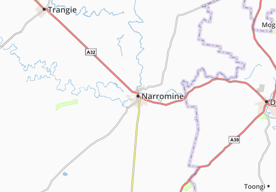 Karte Stadtplan Narromine