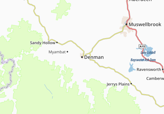 Karte Stadtplan Denman