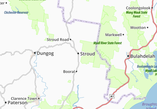 Kaart Plattegrond Stroud