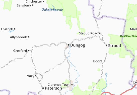 Kaart Plattegrond Dungog