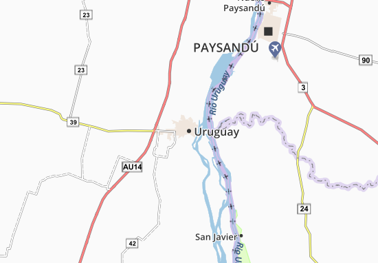 Kaart Plattegrond Uruguay
