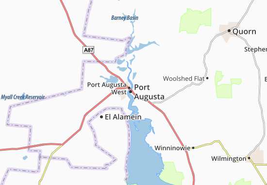 Kaart Plattegrond Port Augusta
