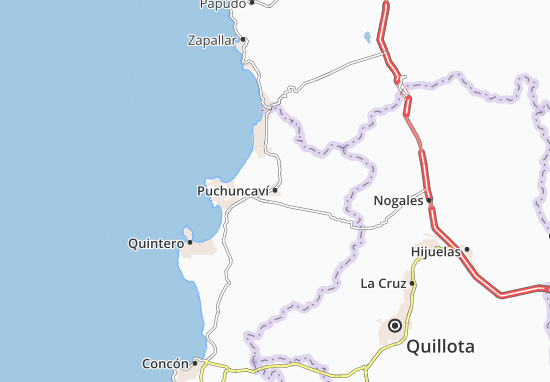 Kaart Plattegrond Puchuncaví