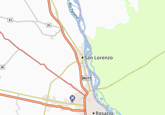 Karte Stadtplan San Lorenzo