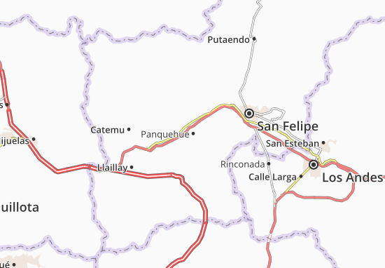 Karte Stadtplan Panquehue