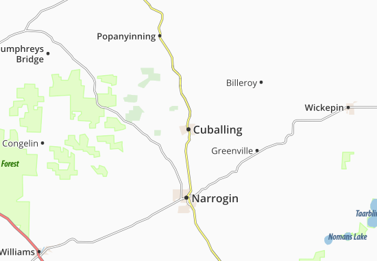 Karte Stadtplan Cuballing