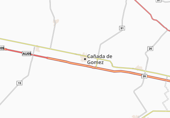 Kaart Plattegrond Cañada de Gomez