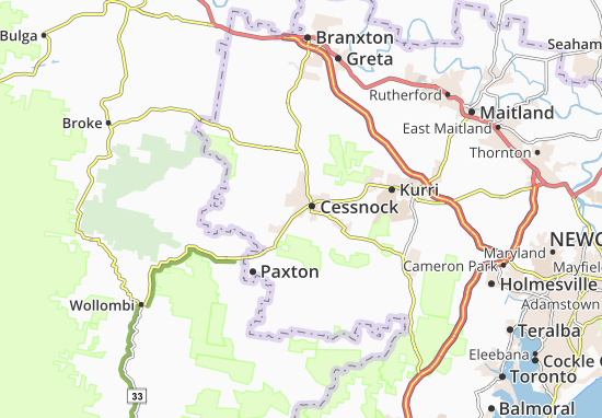 Mapa Cessnock