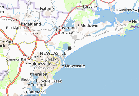 Mapa Newcastle