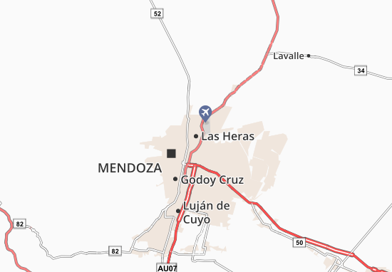 Las Heras Map