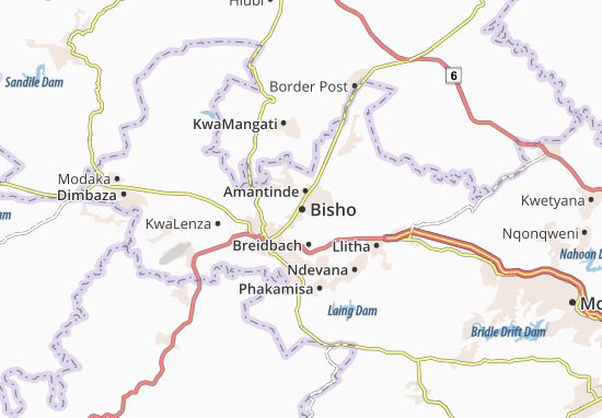 Karte Stadtplan Bisho