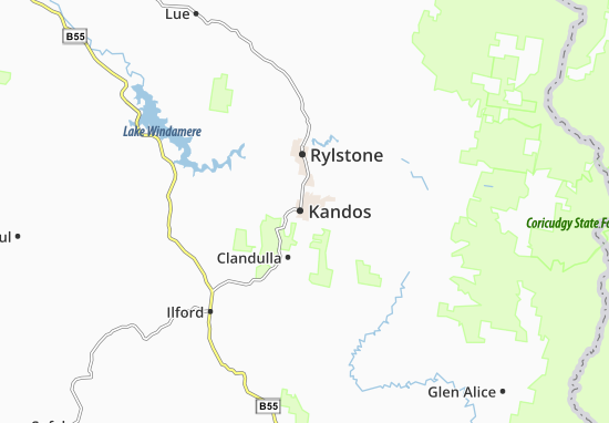 Karte Stadtplan Kandos