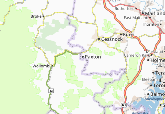 Karte Stadtplan Paxton