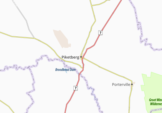 Karte Stadtplan Piketberg