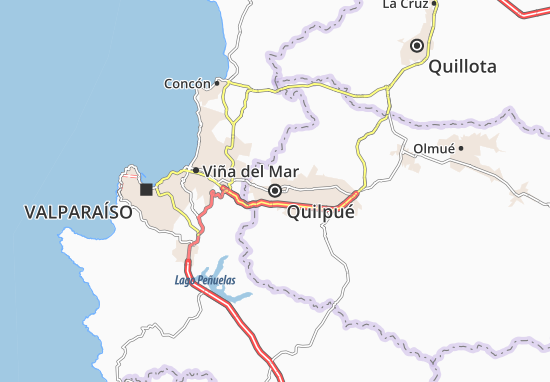 Karte Stadtplan Quilpué