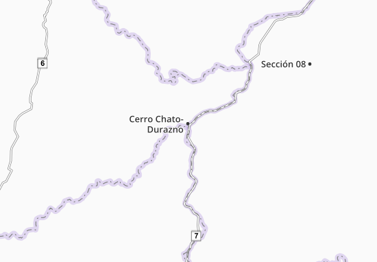 Kaart Plattegrond Cerro Chato-Treinta y Tres