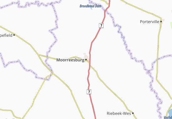 Mapa Moorreesburg