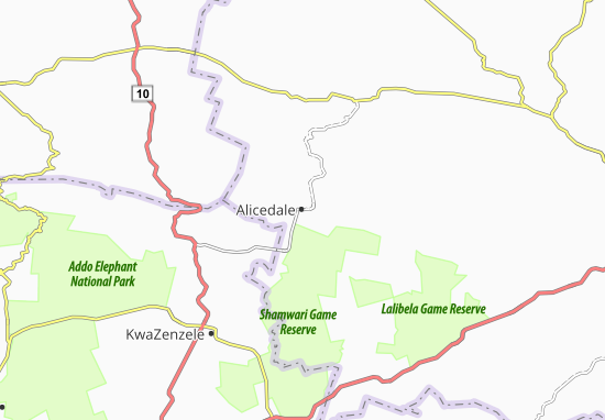 Kaart Plattegrond Alicedale