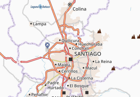 Karte Stadtplan Conchalí