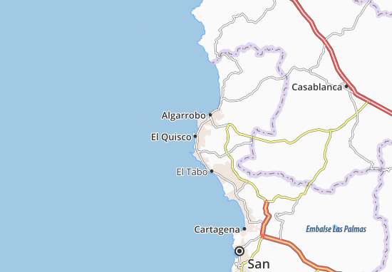 Kaart Plattegrond El Quisco