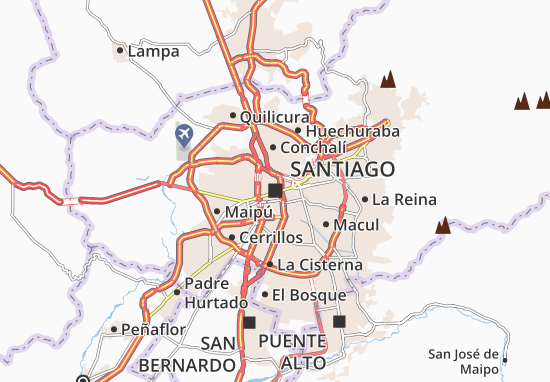 Kaart Plattegrond Santiago