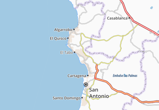 Kaart Plattegrond El Tabo