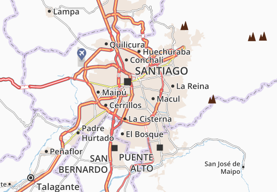 Karte Stadtplan San Joaquín