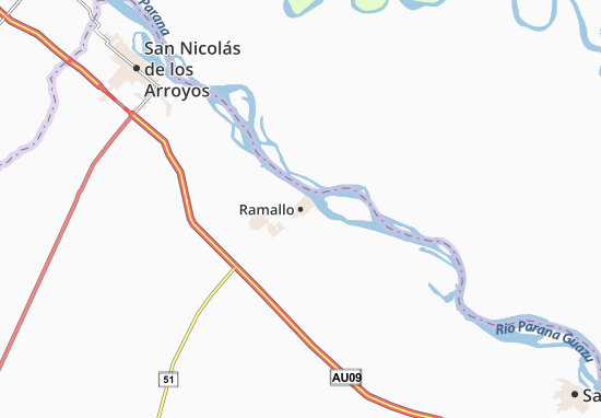 Karte Stadtplan Ramallo