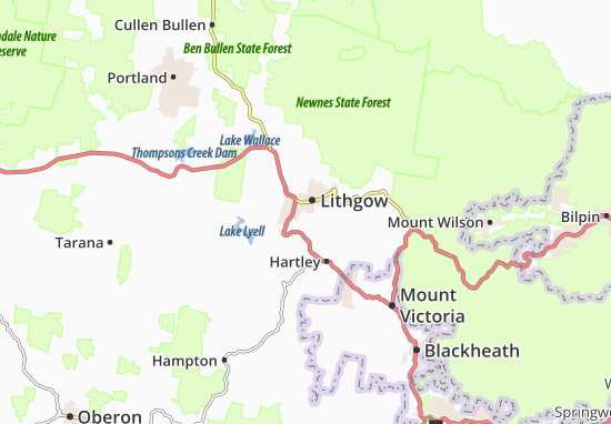 Kaart Plattegrond Lithgow