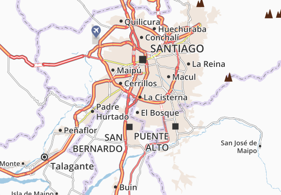 Karte Stadtplan La Cisterna