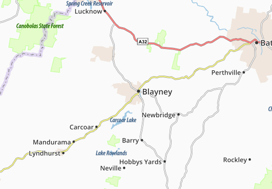 Kaart Plattegrond Blayney