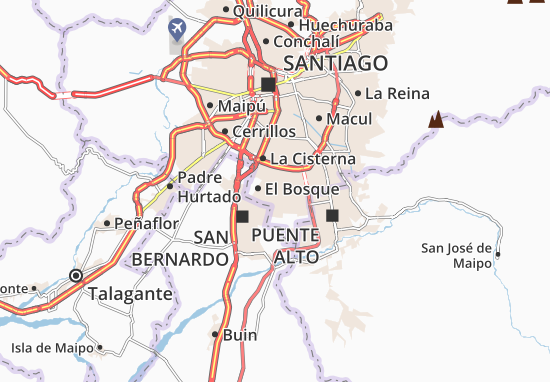 Karte Stadtplan La Pintana