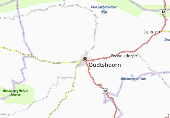 Karte Stadtplan Oudtshoorn