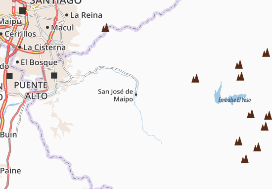 Karte Stadtplan San José de Maipo