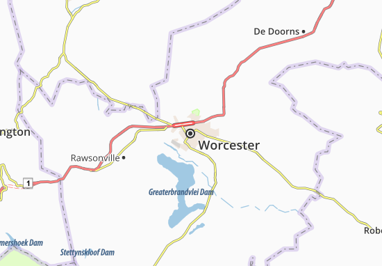 Mapa Worcester