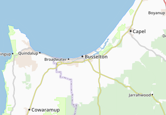 Kaart Plattegrond Busselton