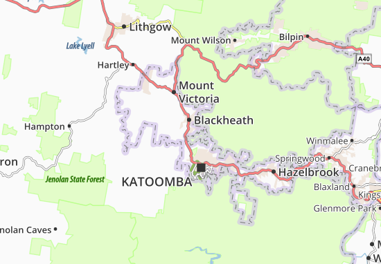 Kaart Plattegrond Blackheath