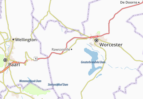 Karte Stadtplan Rawsonville