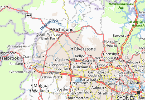 Karte Stadtplan Riverstone