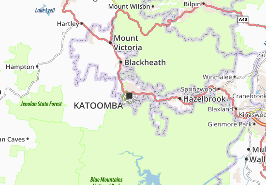 Kaart Plattegrond Katoomba