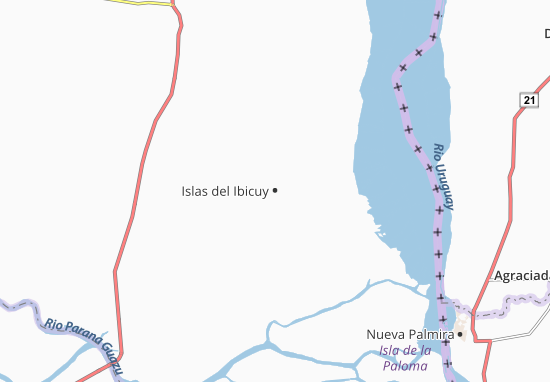 Kaart Plattegrond Islas del Ibicuy