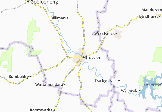 Karte Stadtplan Cowra