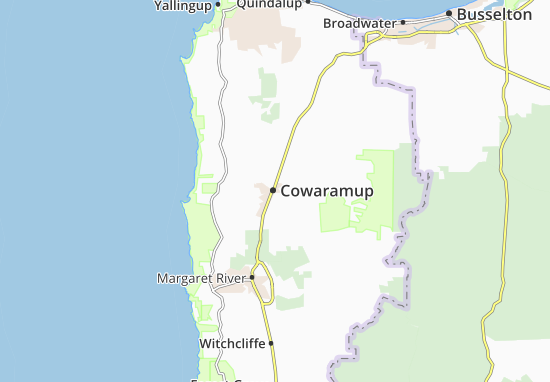 Karte Stadtplan Cowaramup