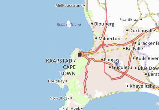 Mapa Kaapstad