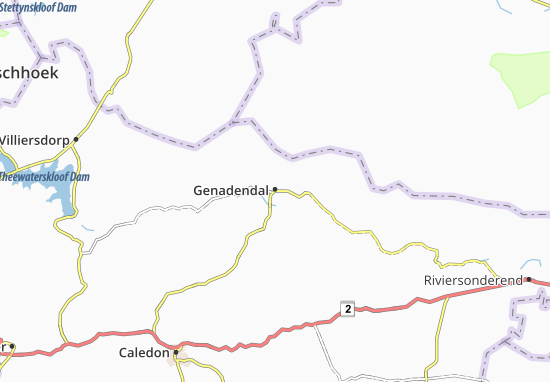 Karte Stadtplan Genadendal