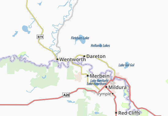 Mapa Dareton
