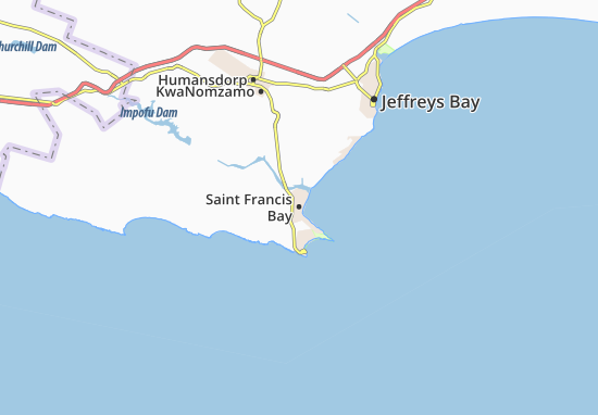 Mapa Saint Francis Bay