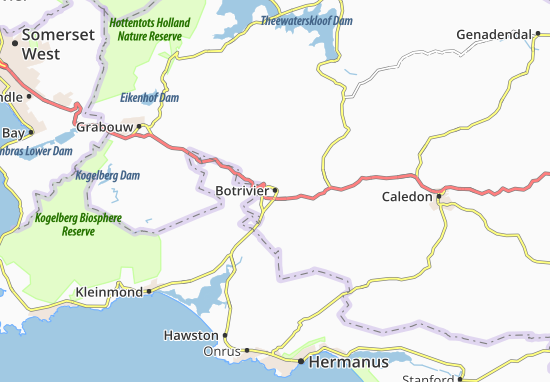 Mapa Botrivier